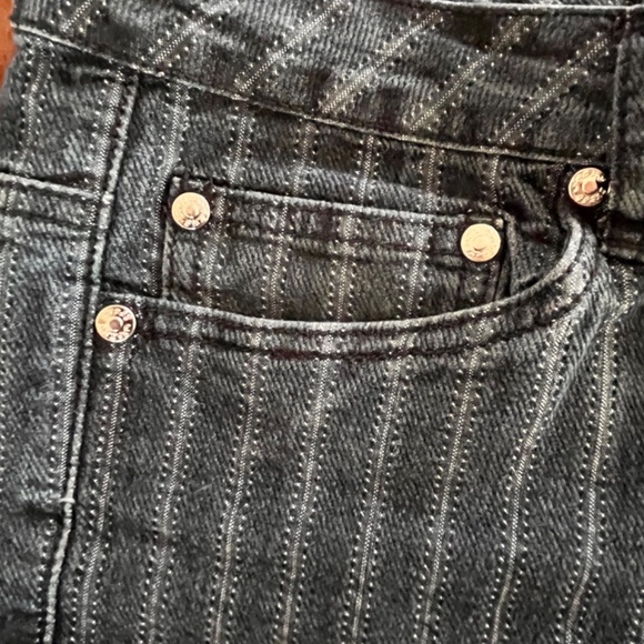 EUC Crest Black with Gray stripes Jeans - Picture 3 of 13